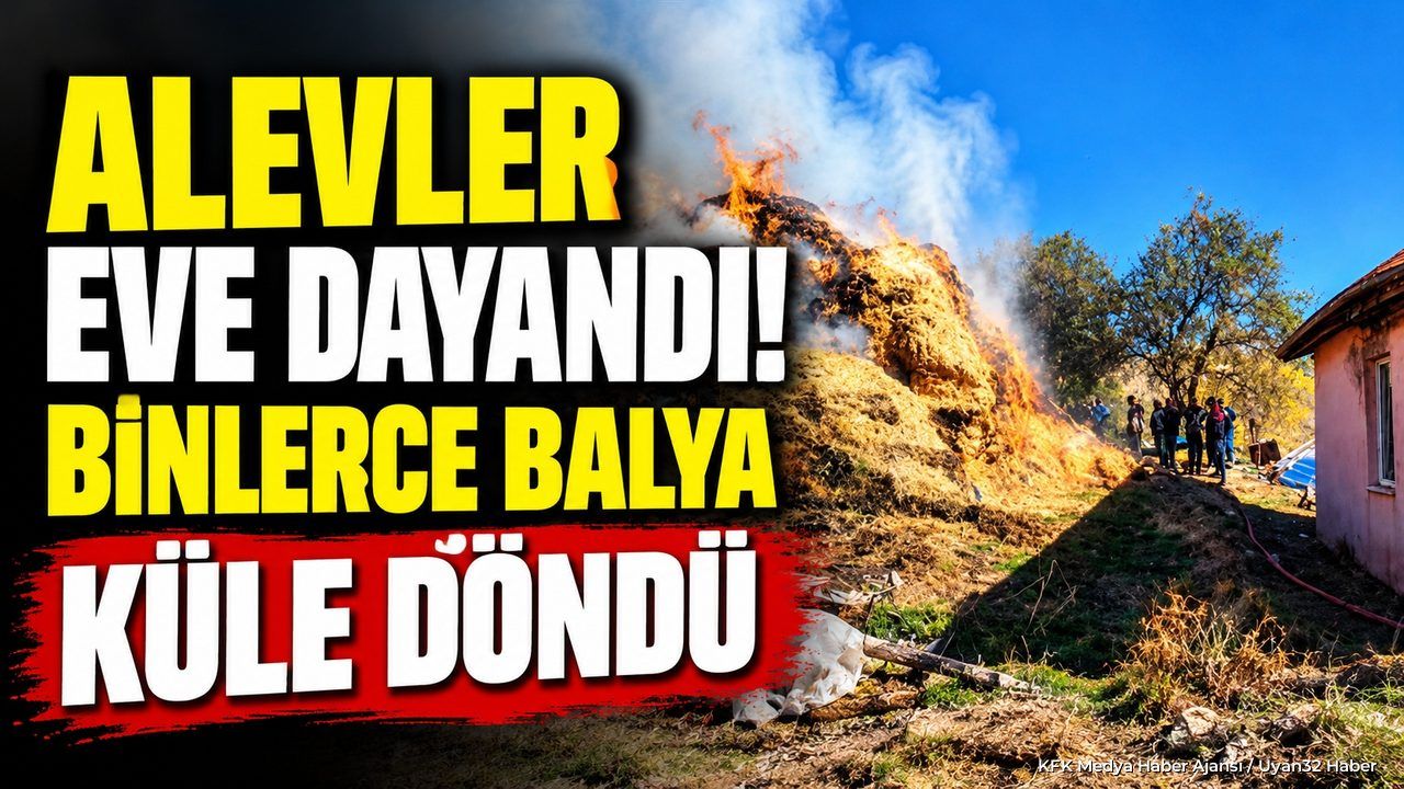 YALVAÇ'TA ALEVLER GECEYİ AYDINLATTI