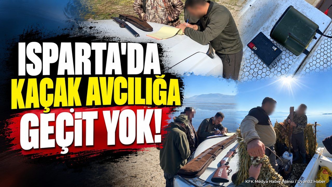 KOVADA GÖLÜ'NDE AV DENETİMİ!