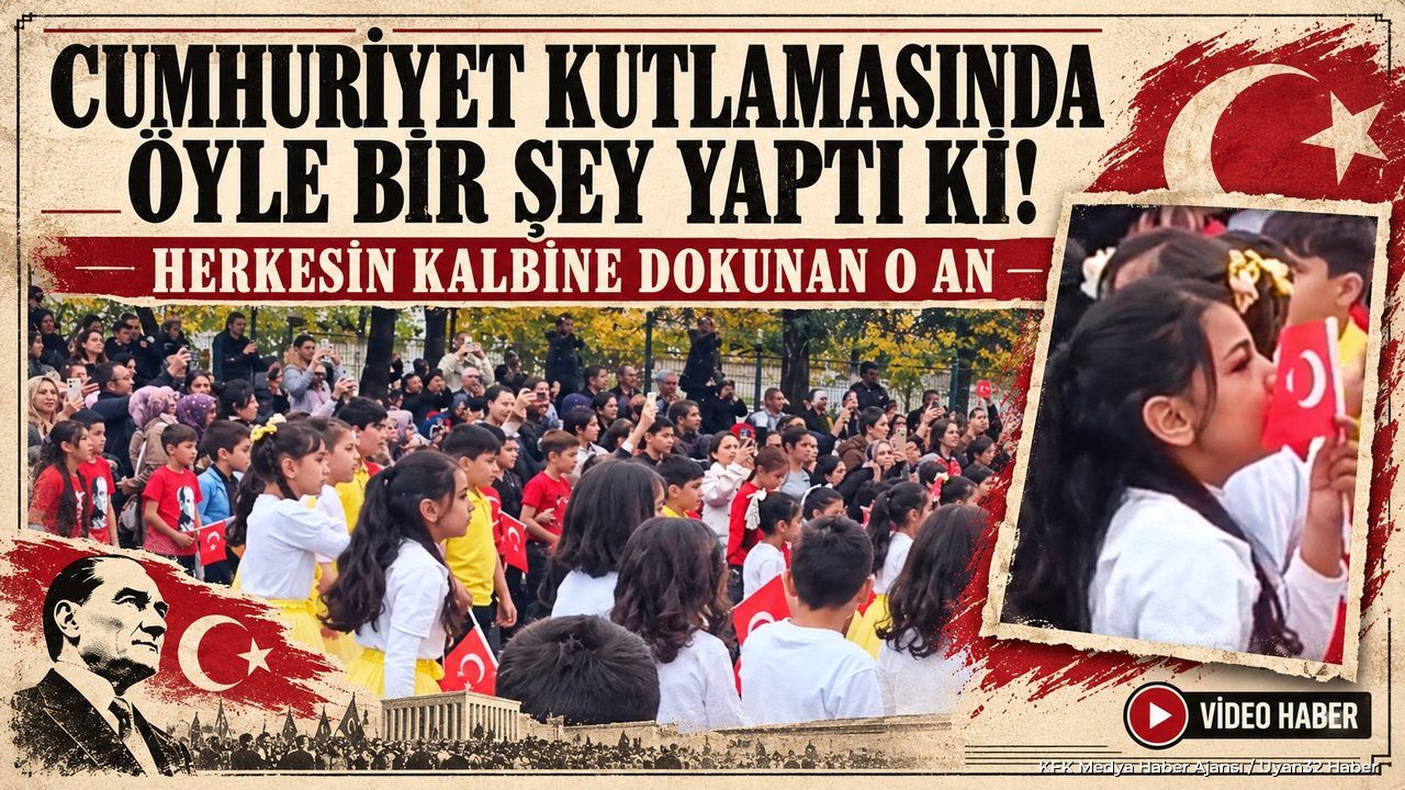 BAYRAĞI ÖPÜP ALNINA KOYDU!