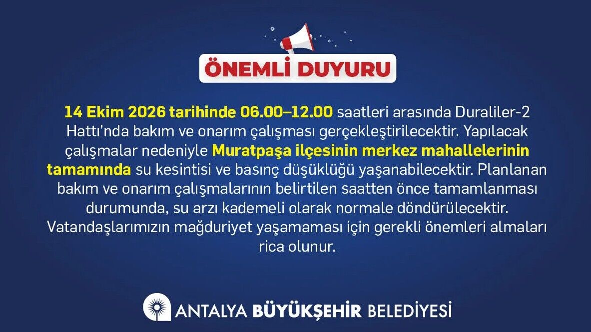 Ntalya Su Kesintisi